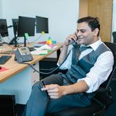 DPDP training specialist on a call with a client